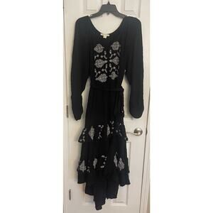 Avenuology's Amahle Lace Embroidered Tier Maxi Dress, A41